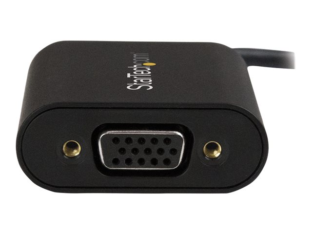 StarTech.com USB-C to VGA Adapter - 1920x1200 - USB C Adapter - USB Type C to VGA Monitor / Projector Adapter (CDP2VGASA) - External video adapter - USB-C - D-Sub