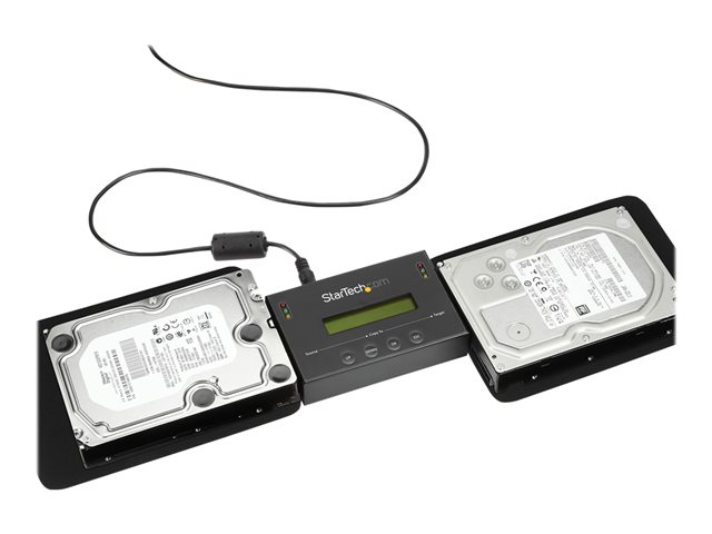 StarTech.com 1:1 Hard Drive Duplicator and Eraser for 2.5\" & 3.5\" SATA HDD SSD - LCD & RS-232 - 14GBpm Duplication Speed - Cloner & Wiper (SATDUP11) - Hard drive duplicator - 2 bays (SATA-600) - for P/N: SVA12M5NA