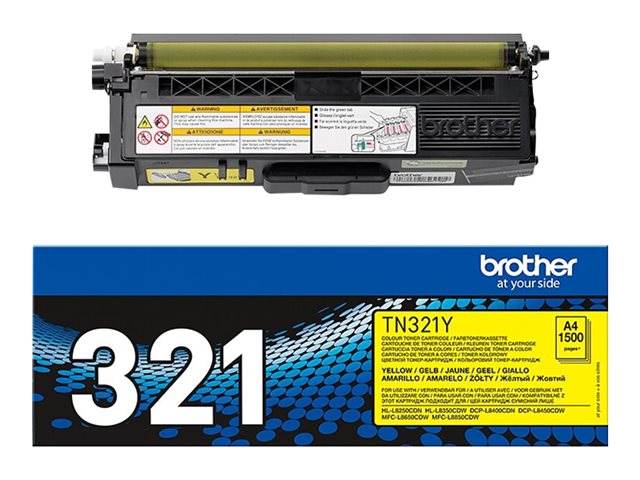 Brother TN321Y - Yellow - original - toner cartridge - for Brother DCP-L8400, DCP-L8450, HL-L8250, HL-L8350, MFC-L8650, MFC-L8850