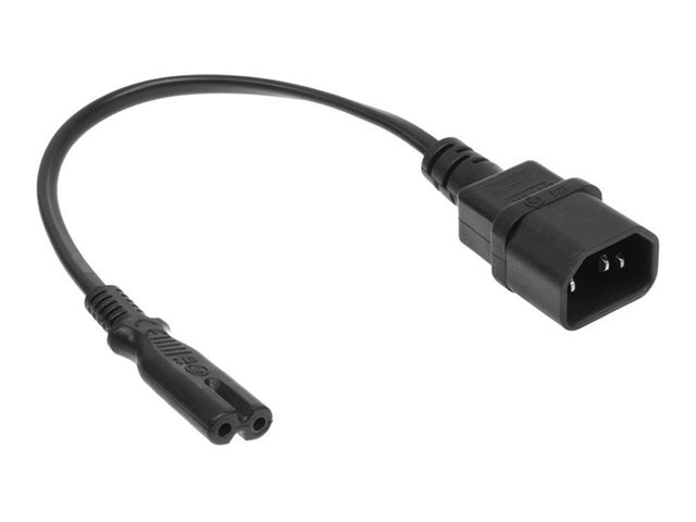 ACT Netsnoer C14 - C7 zwart 0.2 m