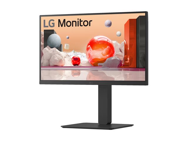 LG 24BA750-B - LED monitor - USB - 24\" (23.8\" viewable) - 1920 x 1080 Full HD (1080p) @ 100 Hz - IPS - 250 cd/m² - 1300:1 - 5 ms - HDMI, DisplayPort, USB-C - speakers - black