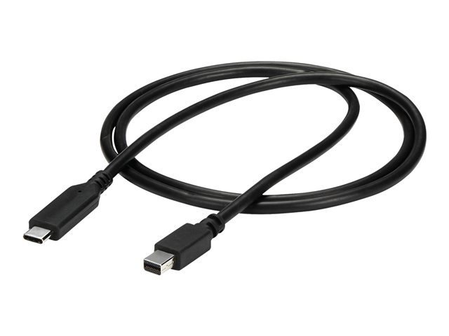 StarTech.com 1m / 3.3ft USB-C to Mini DisplayPort Cable - 4K 60Hz - Black - USB 3.1 Type C to mDP Adapter (CDP2MDPMM1MB) - DisplayPort cable - 24 pin USB-C (M) to Mini DisplayPort (M) - USB 3.1 / Thunderbolt 3 / DisplayPort 1.2 - 1 m - 4K60Hz (3840 x 2160) support - black