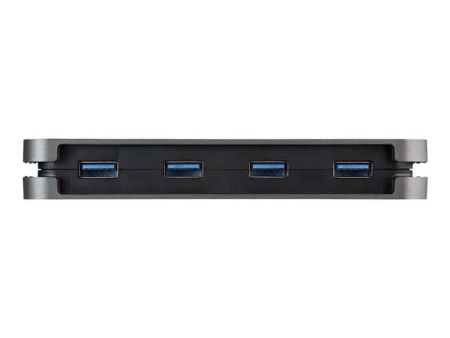 StarTech.com 4 Port USB C Hub - 4x USB-A - 5Gbps USB 3.0 Type-C Hub (USB 3.2/3.1 Gen 1) - Bus Powered - 11\" Long Cable w/ Cable Management (HB30CM4AB) - Hub - 4 x USB 3.2 Gen 1 - desktop