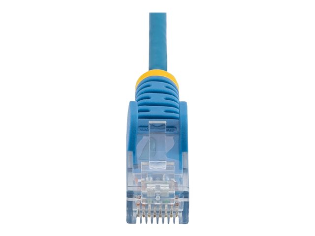 StarTech.com 1m Slim LSZH CAT6 Ethernet Cable, 10 Gigabit Snagless RJ45 100W PoE Patch Cord, CAT 6 10GbE UTP Network Cable w/Strain Relief, Blue, Fluke Tested/ETL, Low Smoke Zero Halogen - Category 6 - 28AWG (N6PAT100CMBLS) - Patch cable - RJ-45 (M) to RJ-45 (M) - 1 m - CAT 6 - snagless - blue