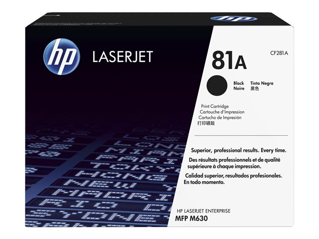 HP 81A - Black - original - LaserJet - toner cartridge (CF281A) - for LaserJet Enterprise MFP M630, LaserJet Enterprise Flow MFP M630