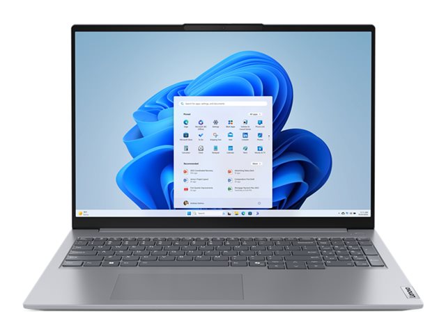 Lenovo ThinkBook 16 G7 ARP 21MW - 180-degree hinge design - AMD Ryzen 5 - 7535HS / up to 4.55 GHz - Win 11 Pro - Radeon 660M - 16 GB RAM - 512 GB SSD NVMe - 16\" IPS 1920 x 1200 - Gigabit Ethernet - Wi-Fi 6E, Bluetooth - arctic grey - kbd: Belgium - with 2 Years Lenovo Depot Support, CO2 Offset 0.5 ton (2nd Gen)