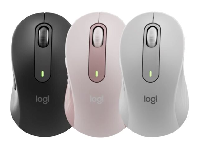 Logitech Signature M650 - Mouse - optical - 5 buttons - wireless - 2.4 GHz, Bluetooth - Logitech Logi Bolt USB receiver - graphite