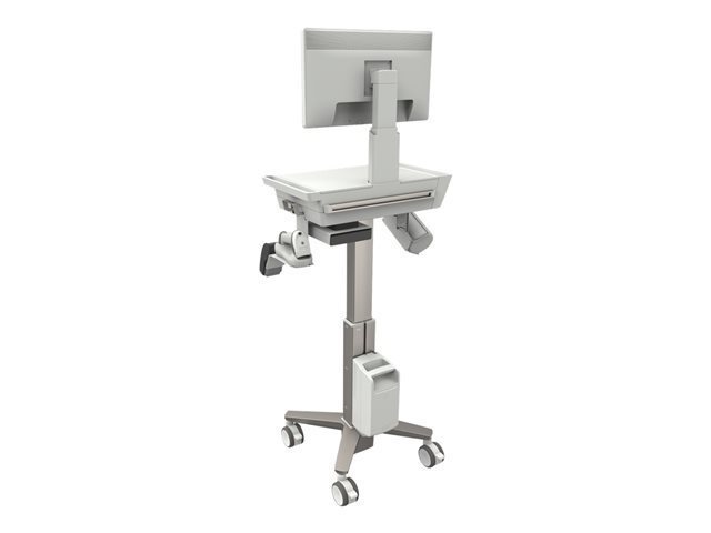 Ergotron CareFit Slim 2.0 - Cart - light-duty - for All-In-One / LCD display - medical - aluminium, high-grade plastic, zinc plated steel - white, warm grey - screen size: up to 27\"