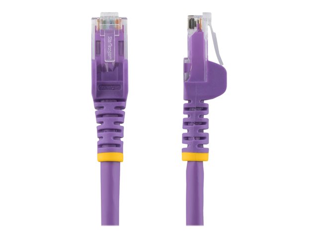 StarTech.com 10m CAT6 Ethernet Cable, 10 Gigabit Snagless RJ45 650MHz 100W PoE Patch Cord, CAT 6 10GbE UTP Network Cable w/Strain Relief, Purple, Fluke Tested/Wiring is UL Certified/TIA - Category 6 - 24AWG (N6PATC10MPL) - Network cable - RJ-45 (M) to RJ-45 (M) - 10 m - UTP - CAT 6 - snagless, stranded - purple
