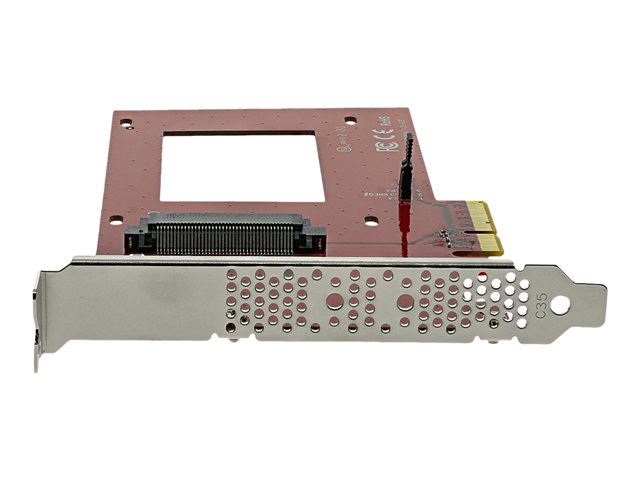 StarTech.com U.2 to PCIe Adapter - x4 PCIe - For 2.5\" U.2 NVMe SSD - SFF-8639 PCIe Adapter - U.2 SSD - PCIe SSD - U.2 drive (PEX4SFF8639) - Interface adapter - 2.5\" - Ultra M.2 Card - PCIe 3.0 x4 - red - for P/N: BNDTB10GI, BNDTB210GSFP, BNDTB310GNDP, BNDTB410GSFP, BNDTB4M2E1, BNDTBUSB3142