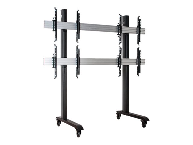 B-TECH System X BT8371-2x2/BB - Cart - for 2x2 video wall - black, silver - screen size: 46\"-60\"