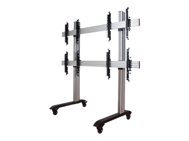 B-TECH System X BT8371-2x2/BS - Cart - for 2x2 video wall - black, silver - screen size: 46\"-60\"