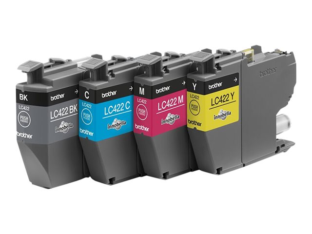 Brother LC422 Value Pack - 4-pack - black, cyan, magenta, yellow - original - ink cartridge - for Brother MFC-J5340DW, MFC-J5345DW, MFC-J5740DW, MFC-J6540DW, MFC-J6940DW