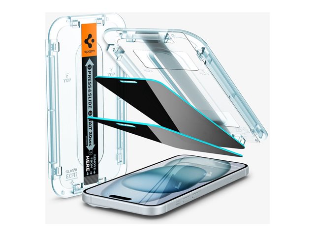 Spigen iPhone 15 Glas.tR EZ Fit (Privacy) (2P)