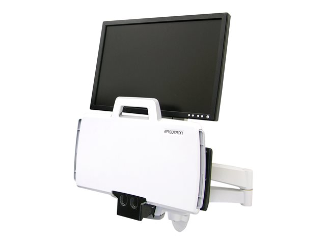 Ergotron 200 Series - Mounting kit (articulating arm, keyboard tray with left/right mouse tray, barcode scanner holder) - for LCD display / PC equipment - steel - white - screen size: up to 24\" - wall-mountable
