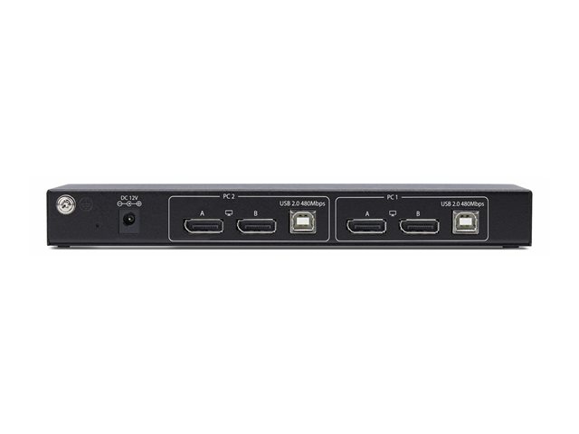 2-Port Dual-Monitor DisplayPort KVM