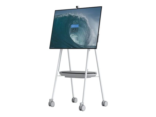Steelcase - Cart - for interactive flat panel - grey, arctic white, pewter - for Microsoft Surface Hub 2S 50\", Hub 3 for Business