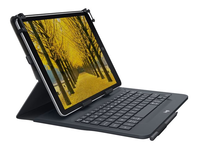 Logitech Universal - Keyboard and folio case - wireless - Bluetooth 3.0 - AZERTY - French