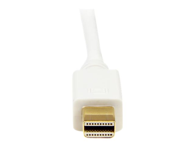 StarTech.com 3 ft Mini DisplayPort to DVI Adapter Cable - Mini DP to DVI Video Converter - MDP to DVI Cable for Mac / PC 1920x1200 - White (MDP2DVIMM3W) - DisplayPort cable - Mini DisplayPort (M) to DVI-D (M) - 91.44 cm - thumbscrews - white
