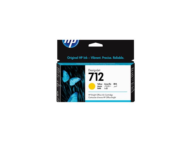 HP 712 - 29 ml - yellow - original - DesignJet - ink cartridge - for DesignJet Studio, T210, T230, T250, T630, T650
