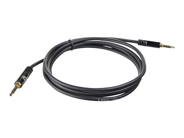 Audiokabel - mini-phone stereo 3.5 mm male naar mini-phone stereo 3.5 mm male - 3 m - beschermd - zwart