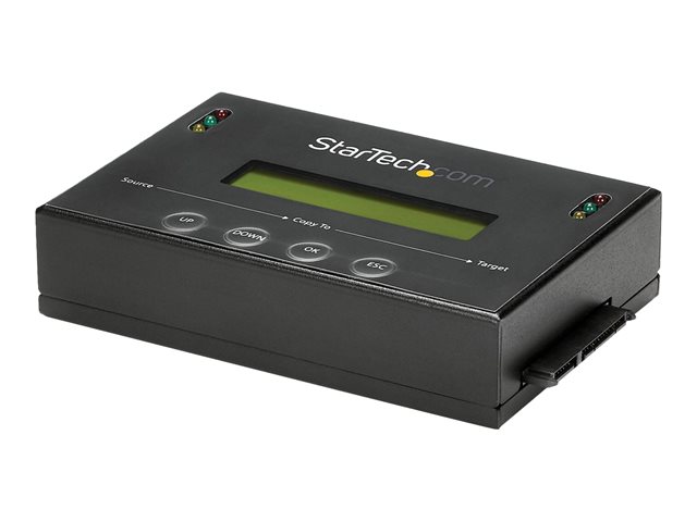 StarTech.com 1:1 Hard Drive Duplicator and Eraser for 2.5\" & 3.5\" SATA HDD SSD - LCD & RS-232 - 14GBpm Duplication Speed - Cloner & Wiper (SATDUP11) - Hard drive duplicator - 2 bays (SATA-600) - for P/N: SVA12M5NA