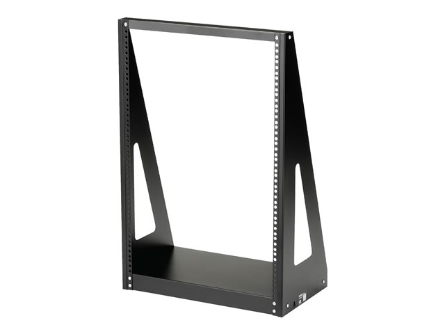 StarTech.com 16U Open Frame Network Rack - 19\" 2 Post Free Standing Desktop Rack for Computer, AV, Media, IT Equipment for Server Room (2POSTRACK16) - Rack open frame - 2-post - 16U - 19\"