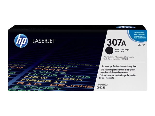 HP 307A - Black - original - LaserJet - toner cartridge (CE740A) - for Color LaserJet Professional CP5225, CP5225dn, CP5225n