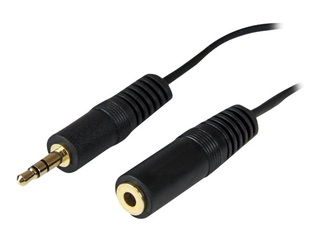 StarTech.com 12 ft. (3.7 m) 3.5mm Audio Extension Cable - PC Speaker Extension Audio Cable - Strain Relief - Black - Aux Cable (MU12MF) - Audio extension cable - mini-phone stereo 3.5 mm male to mini-phone stereo 3.5 mm female - 3.7 m - for P/N: PEXSOUND7CH, SV211DPUA, SV211DPUA4K, SV211HDUA4K, SV431DL2DU3A, SV431TDVIUA
