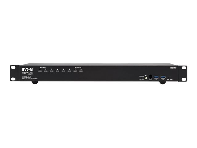 Eaton Tripp Lite series 4K HDMI/USB KVM Switch 8-Port - 4K 60 Hz Video/Audio, USB Peripheral Sharing, 1U Rack-Mount - KVM / audio / USB switch - 8 x KVM / audio - 1 local user - rack-mountable - TAA Compliant