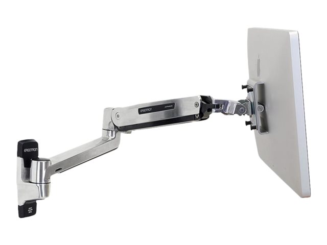 Ergotron LX HD - Mounting kit (extension adapter, VESA adapter, sit-stand arm, wall mount base) - for LCD display - polished aluminium - screen size: up to 46\"