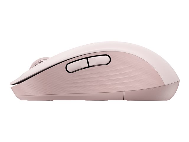 Logitech Signature M650 L - Mouse - large size - optical - 5 buttons - wireless - 2.4 GHz, Bluetooth - Logitech Logi Bolt USB receiver - rose