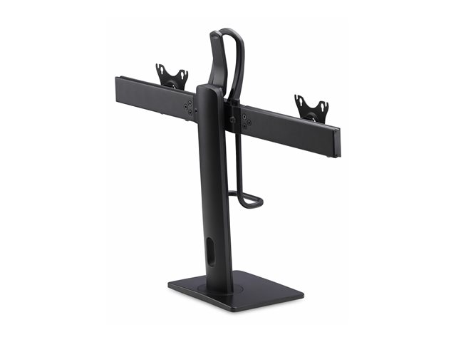 StarTech.com Crossbar Dual Monitor Desk Stand, Double 27inch Screens/VESA - Stand - for 2 monitors - plastic, aluminium, steel - black - screen size: 17\"-27\" - desktop stand