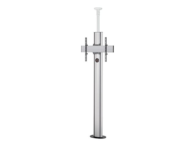 B-TECH Mode-AL BT8702 - Stand - for flat panel - premium - lockable - silver, black - screen size: 39\"-75\" - mounting interface: up to 672 x 400 mm - floor to ceiling mountable