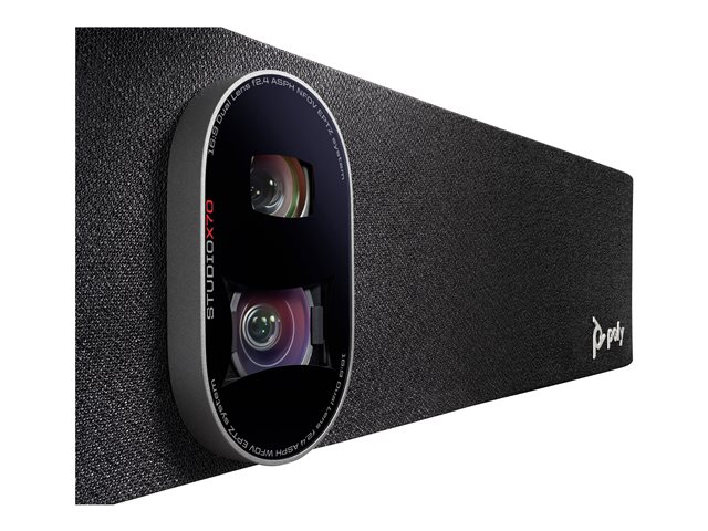 Poly Studio X70 - All-in-One video bar - Zoom Certified, Certified for Microsoft Teams, Google Meet Certified - black