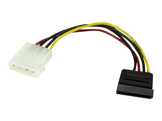 StarTech.com 6in 4 Pin LP4 to SATA Power Cable Adapter - LP4 to SATA - 6in LP4 to SATA Cable - 4 pin to SATA power - Power cable - SATA power (M) to 4 PIN internal power (M) - 0.2 m - for P/N: BRACKET125PTP, PEXUSB311AC3, PEXUSB312A1C1H, PEXUSB312A2C2V, PEXUSB314A2V2