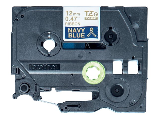 Brother TZe-RN34 - Gold on navy blue - Roll (1.2 cm x 4 m) 1 cassette(s) ribbon tape - for Brother PT-D600, H110, P-Touch PT-E310, P-Touch Cube PT-P300, P-Touch Embellish PT-D215
