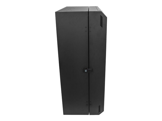 StarTech.com 8U 19\" Vertical Wall Mount Server Rack Cabinet, Low Profile (15\"), 30\" Deep Locking Network Enclosure with 2U for Switch Patch Panel Router Mounting IT/Data Cabinet Assembled - 19 Inch Wallmount Rack (RK830WALVS) - Rack enclosure cabinet - wall mountable - black - 8U