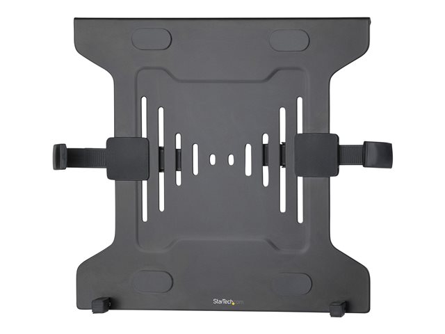 StarTech.com VESA Laptop Tray, Adjustable Monitor Arm Laptop Tray Secures Notebooks up to 4.5kg (9.9lb), 75x75 & 100x100 VESA Holes, Ventilated, Compatible w/ Monitor Desk Mounts & Stands - Vertical Laptop Holder (LAPTOP-ARM-TRAY) - Mounting component (notebook tray, 2 x notebook arms, 2 x notebook arm clips) - for notebook - steel, plastic - black