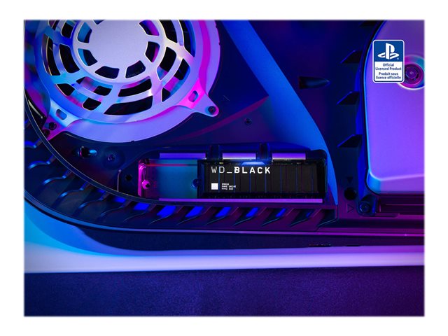 WD Black SN850 NVMe SSD WDBBKW0020BBK - SSD - 2 TB - internal - M.2 2280 - PCIe 4.0 x4 (NVMe) - integrated heatsink - for Sony PlayStation 5
