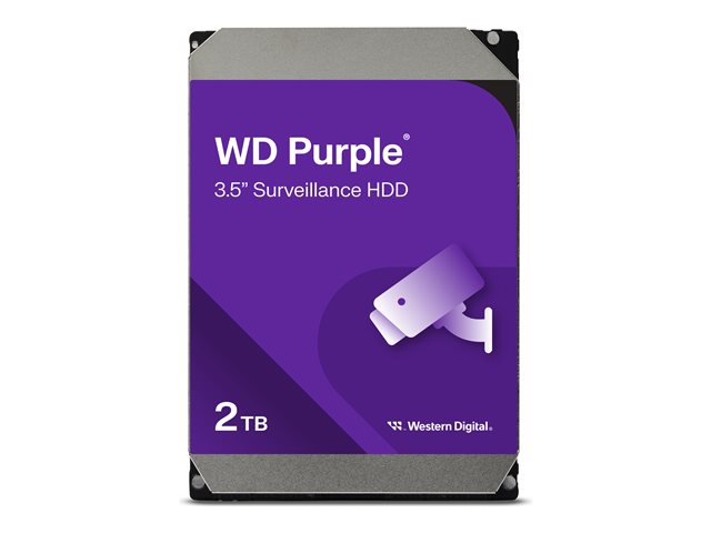 WD Purple Surveillance WD23PURZ - Hard drive - 2 TB - internal - 3.5\" - SATA 6Gb/s - buffer: 64 MB