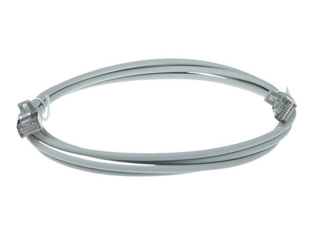 Grijze 1 meter LSZH U/FTP CAT6A datacenter slimline patchkabel snagless met RJ45 connectoren - PolyBag