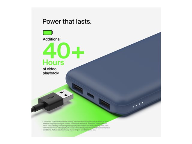 Belkin 10000 mAmp POWER BANK BLUE