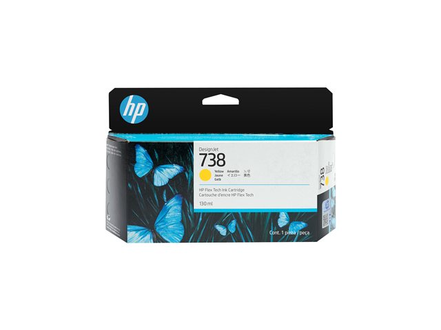 HP 738 - 130 ml - yellow - original - DesignJet - ink cartridge - for DesignJet T950