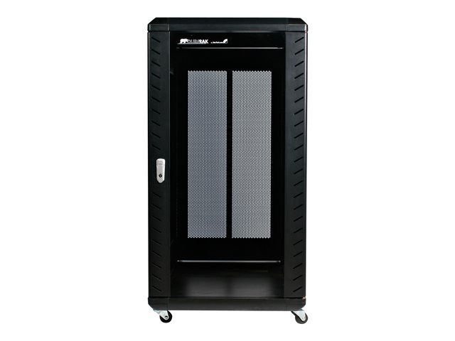 StarTech.com 22U Server Rack Cabinet with secure locking door - 4 Post Adjustable Depth (5.5\" to 28.7\") - 1768 lb capacity - 19 inch Portable Network Equipment Enclosure on wheels/casters (RK2236BKF) - Rack - 22U - for P/N: CABCAGENUTS6, CABSCREWM52, CABSCREWSM6, CABSCRWM520, CABSCRWM620, CABSCRWS1224