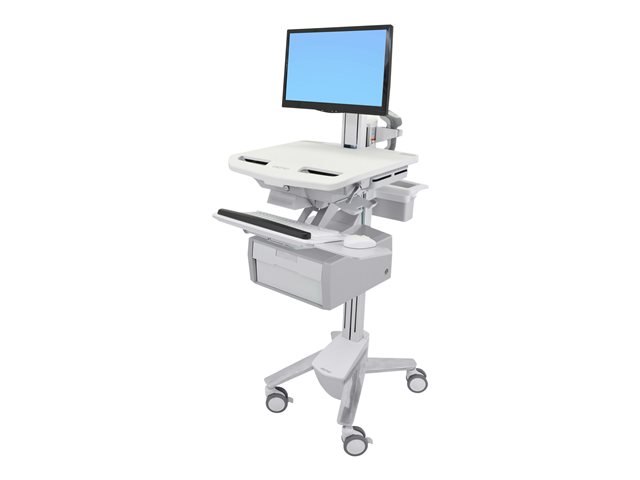 Ergotron StyleView - Cart - open architecture - for LCD display / PC equipment - lockable - medical - aluminium, zinc-plated steel, high-grade plastic - screen size: up to 24\"