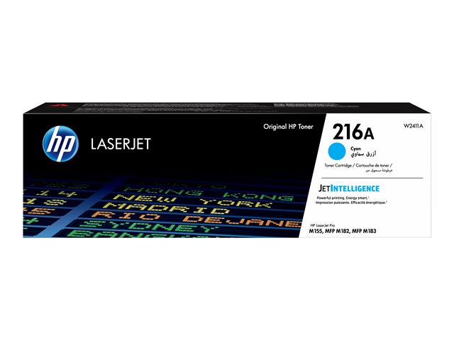 HP 216A - Cyan - original - LaserJet - toner cartridge (W2411A) - for Color LaserJet Pro M155a, MFP M182n, MFP M182nw, MFP M183fw