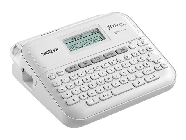 Brother P-Touch PT-D410 - Labelmaker - B/W - thermal transfer - 18 mm width - 180 dpi - up to 20 mm/sec - USB - cutter - mirror print, vertical print, 5 line printing, print preview, multi-copy printing