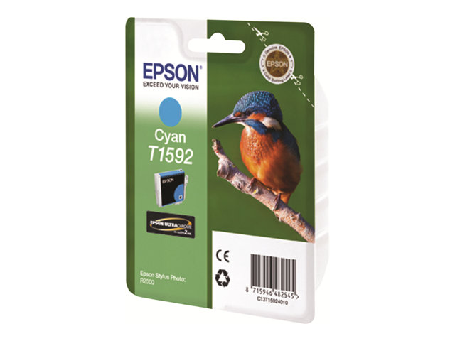 Epson T1592 - 17 ml - cyan - original - blister - ink cartridge - for Stylus Photo R2000
