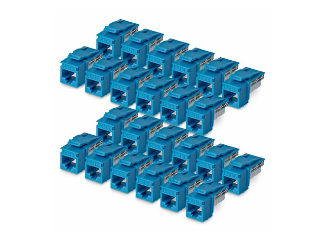 Cat6 Keystone Jack 24-Pack 90-Deg 110